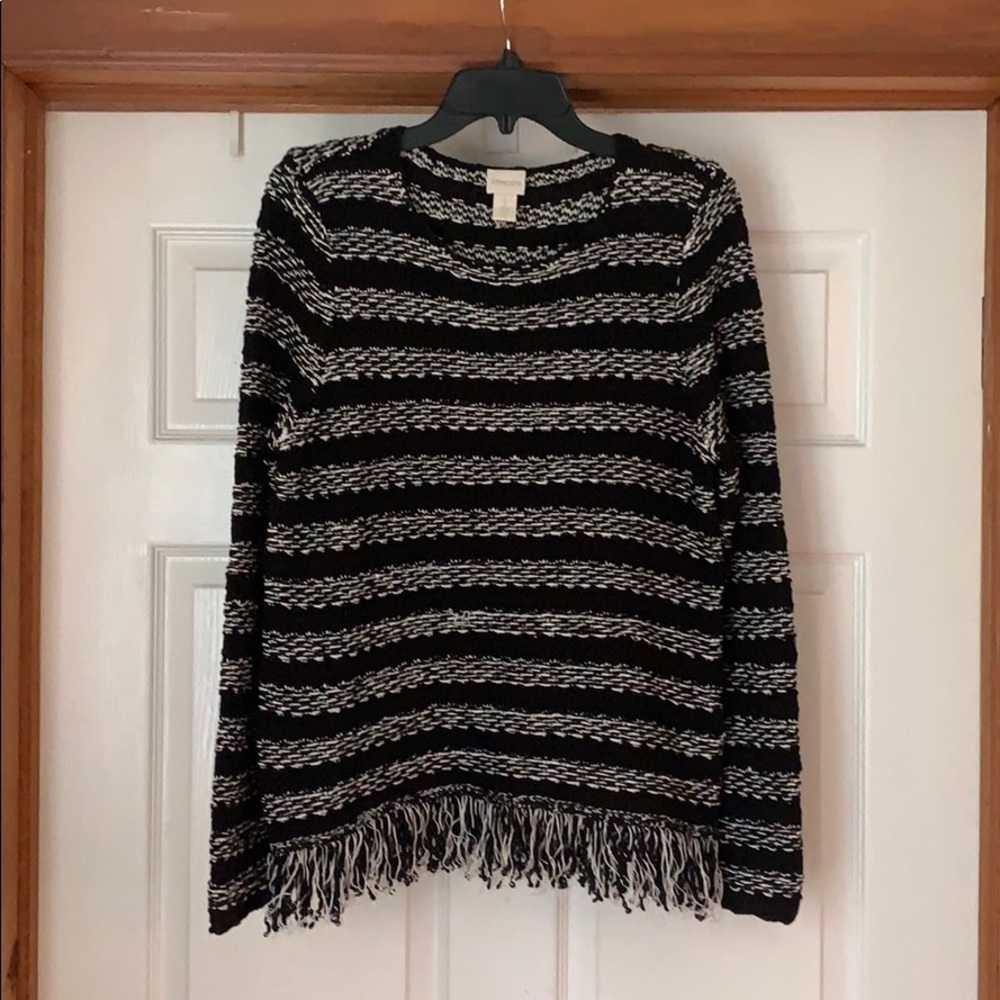 Chico’s Sweater in Black and White knit